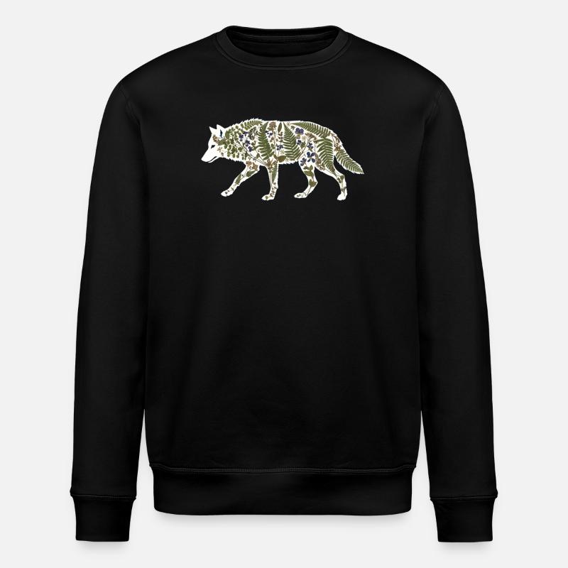 wolf-botanical - Stanley/Stella Unisex Bio-Sweatshirt ROLLER - Schwarz