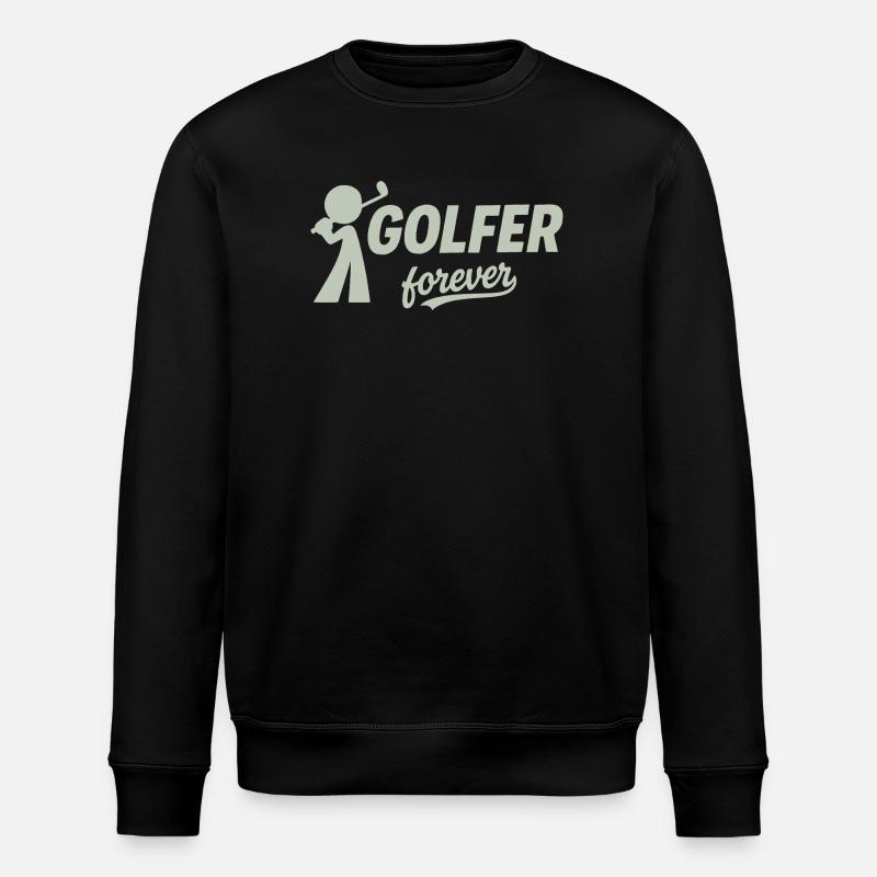 Silhouette du golfeur éternel - Sweat bio ROLLER Stanley/Stella Unisexe - noir