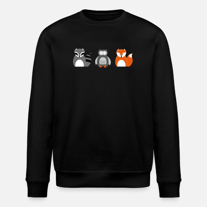 raccoon - Stanley/Stella Unisex Bio-Sweatshirt ROLLER - Schwarz