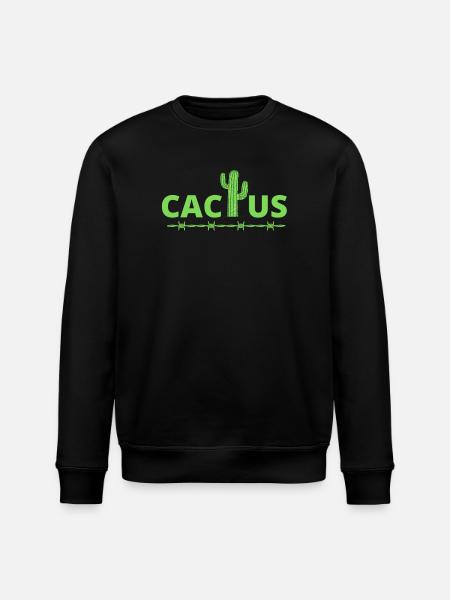 cactus, humorous cactus - Stanley/Stella ROLLER Unisex Organic Sweatshirt - black