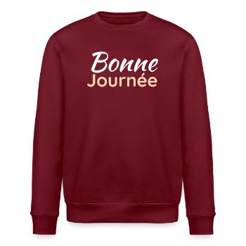 bonne journée - Sweat bio ROLLER Stanley/Stella Unisexe - bordeaux - Devant - Nik (191cm)