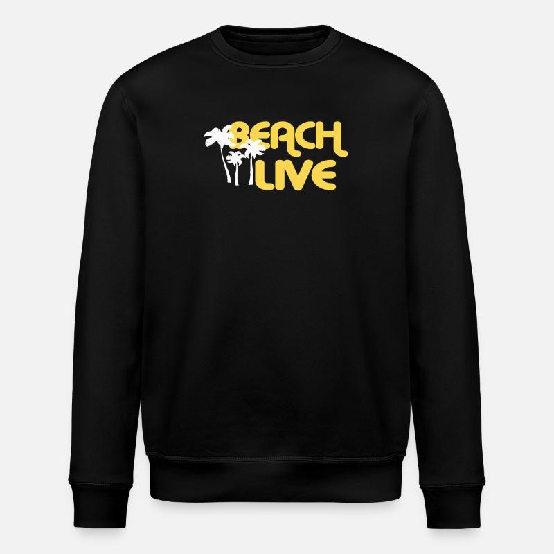 BEACH LIVE - Stanley/Stella Unisex Bio-Sweatshirt ROLLER - Schwarz