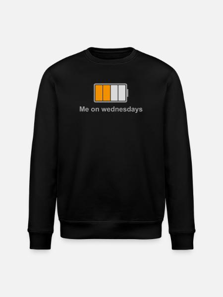 Midweek Battery – Me on Wednesdays - Stanley/Stella ROLLER Unisex Organic Sweatshirt - black