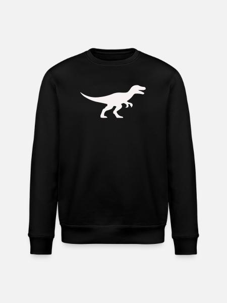 Raptor T Rex Silhouette - Stanley/Stella ROLLER Unisex Organic Sweatshirt - black