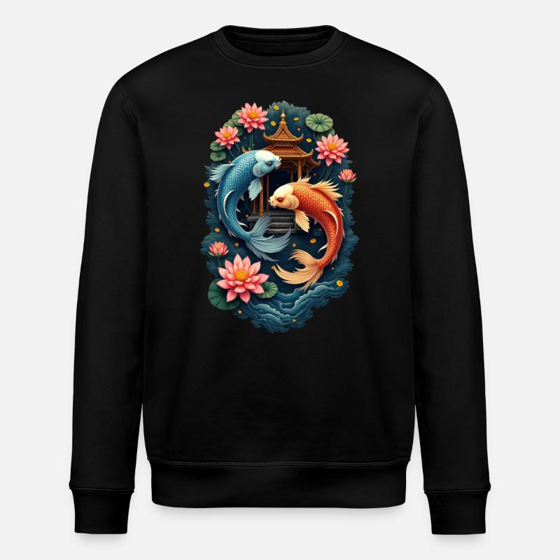 Poissons Koi - Sweat bio ROLLER Stanley/Stella Unisexe - noir