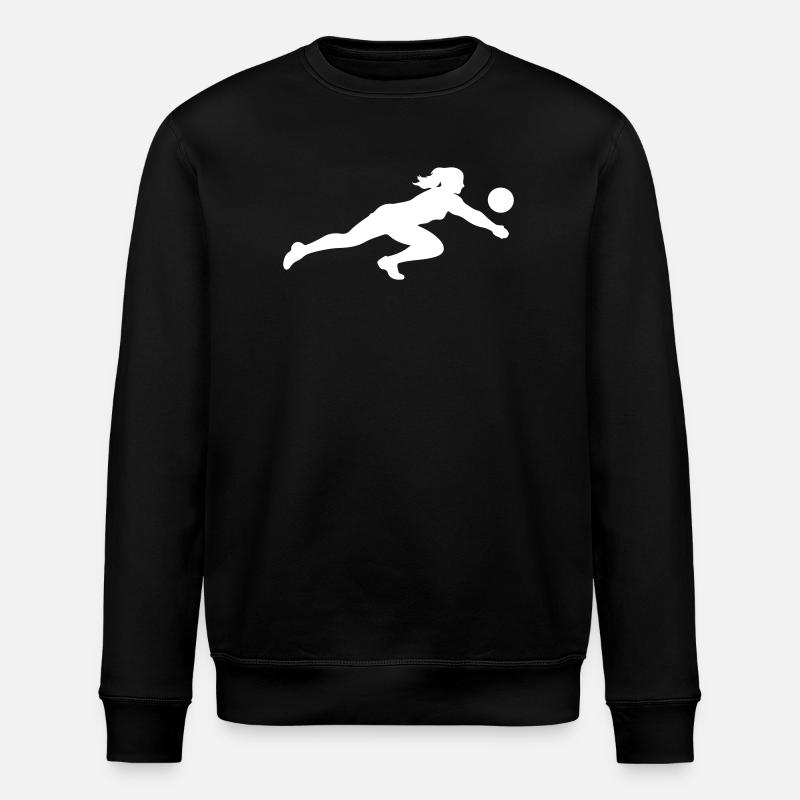 Volleyball Silhouette - Stanley/Stella Unisex Bio-Sweatshirt ROLLER - Schwarz