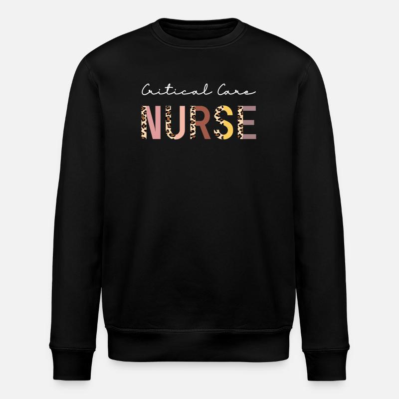 Intensivpflegepfleger-Pflegekraft CCN Boho-Design - Stanley/Stella Unisex Bio-Sweatshirt ROLLER - Schwarz