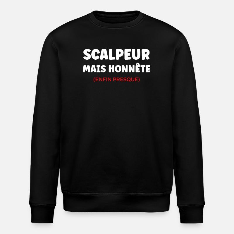 Scalpeur Honnête Presque - Sweat bio ROLLER Stanley/Stella Unisexe - noir
