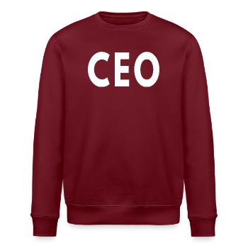 PDG Directeur général Chef d’entreprise - Sweat bio ROLLER Stanley/Stella Unisexe - bordeaux - Devant - Nik (191cm)