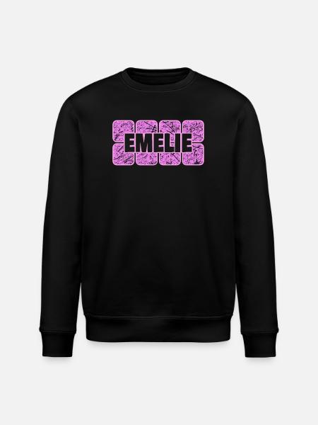 Geschenk für Emelie - Stanley/Stella Unisex Bio-Sweatshirt ROLLER - Schwarz