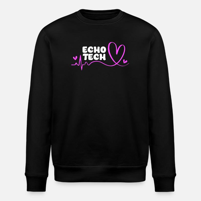 Kardiographie Kardiogramm - Stanley/Stella Unisex Bio-Sweatshirt ROLLER - Schwarz