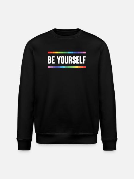 LGBTQ Pride Month - Be Yourself - Stanley/Stella ROLLER Unisex Organic Sweatshirt - black