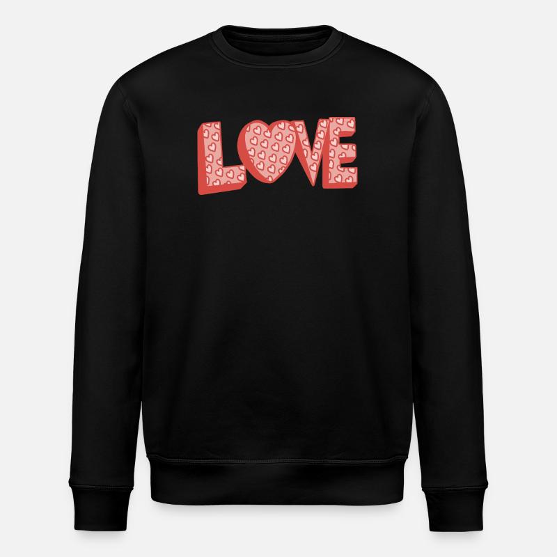 Liebe zum Retro-Stil - Stanley/Stella Unisex Bio-Sweatshirt ROLLER - Schwarz