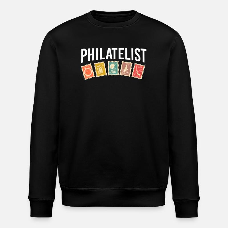 Stamp Collection Philatelist Stamps - Stanley/Stella ROLLER Unisex Organic Sweatshirt - black