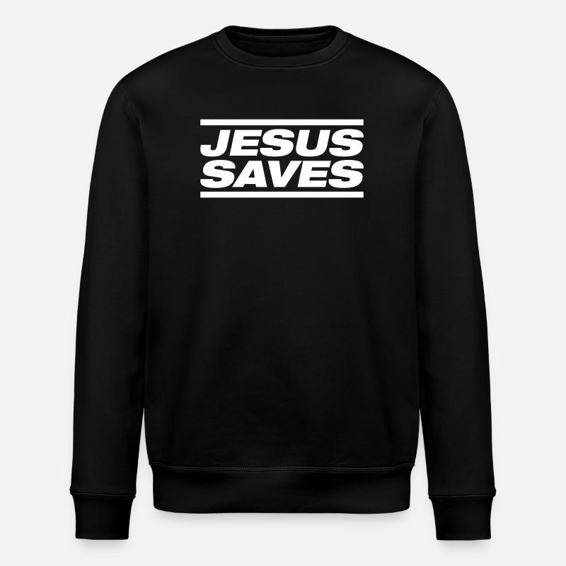 Jesus Rettet - Stanley/Stella Unisex Bio-Sweatshirt ROLLER - Schwarz