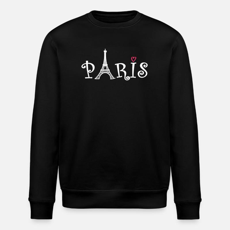 Paris - Stanley/Stella ROLLER Unisex Organic Sweatshirt - black