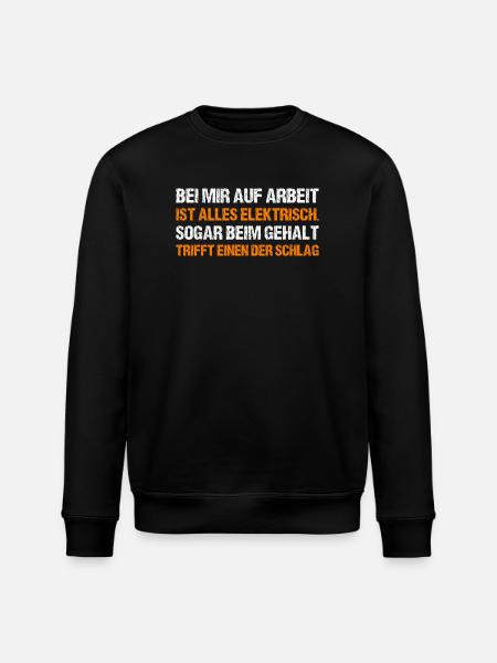 BEI MIR AUF ARBEIT - Stanley/Stella Unisex Bio-Sweatshirt ROLLER - Schwarz