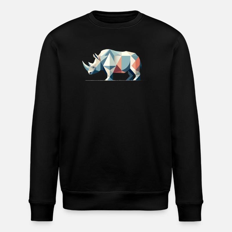 Rhinocéros géométrique – Une élégance puissante - Sweat bio ROLLER Stanley/Stella Unisexe - noir