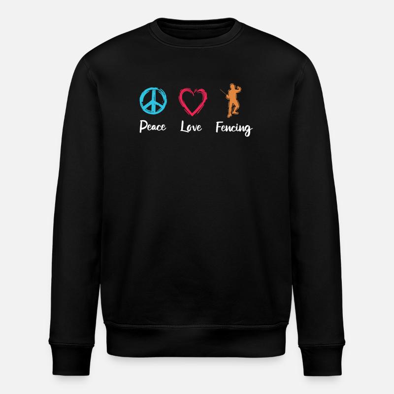 Paix Amour Escrime - Sweat bio ROLLER Stanley/Stella Unisexe - noir