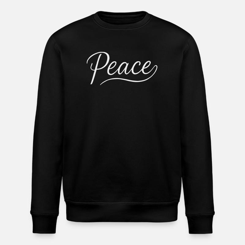 Police cursive Peace Lettering - Sweat bio ROLLER Stanley/Stella Unisexe - noir