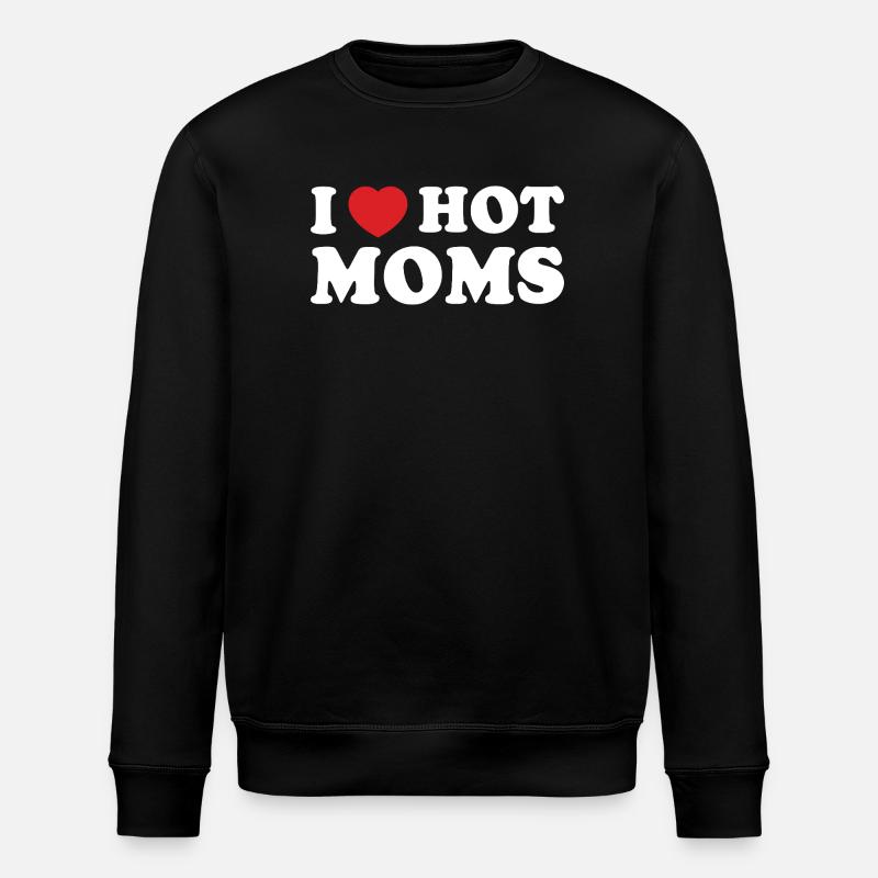 Fettes Retro-Herz-Mama-Slogan-T-Shirt - Stanley/Stella Unisex Bio-Sweatshirt ROLLER - Schwarz