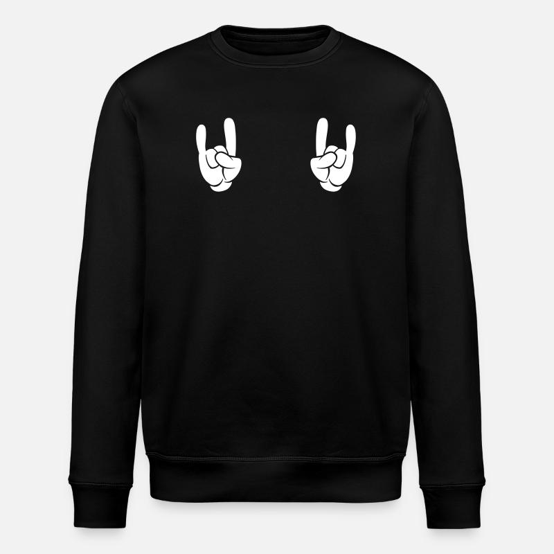 rocking hands metal - Stanley/Stella Unisex Bio-Sweatshirt ROLLER - Schwarz