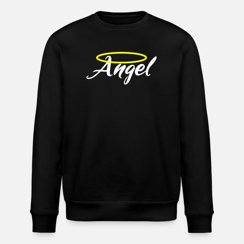 Ich bin ein Engel - Angel - Stanley/Stella Unisex Bio-Sweatshirt ROLLER - Schwarz