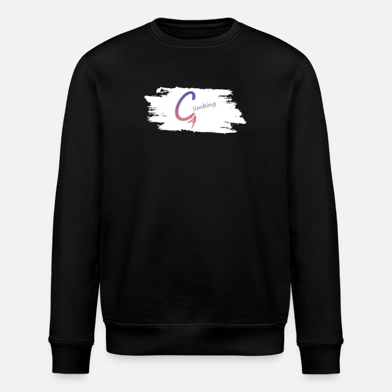 Climbing Logo Gradient - Stanley/Stella ROLLER Unisex Organic Sweatshirt - black