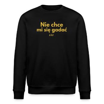 Je ne veux pas parler - JJJ - Sweat bio ROLLER Stanley/Stella Unisexe - noir - Devant - Nik (191cm)