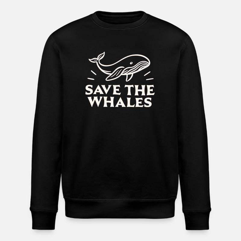 Sauver les baleines - Sweat bio ROLLER Stanley/Stella Unisexe - noir