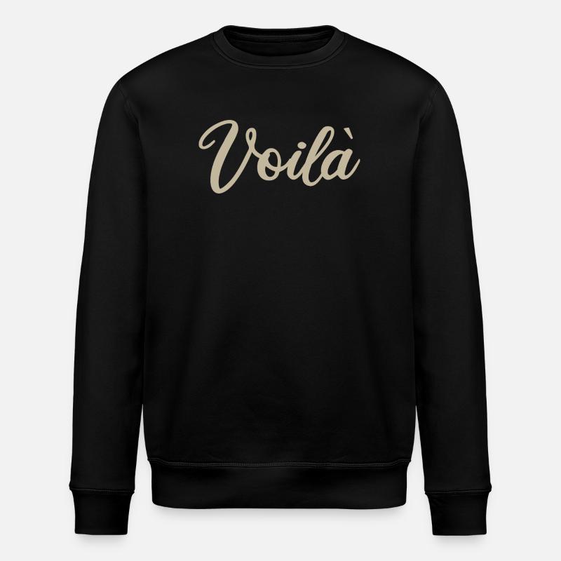 Voila Handlettered Script Design - Stanley/Stella Unisex Bio-Sweatshirt ROLLER - Schwarz