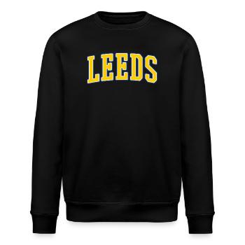 Lettrage du Leeds College - Sweat bio ROLLER Stanley/Stella Unisexe - noir - Devant - Nik (191cm)