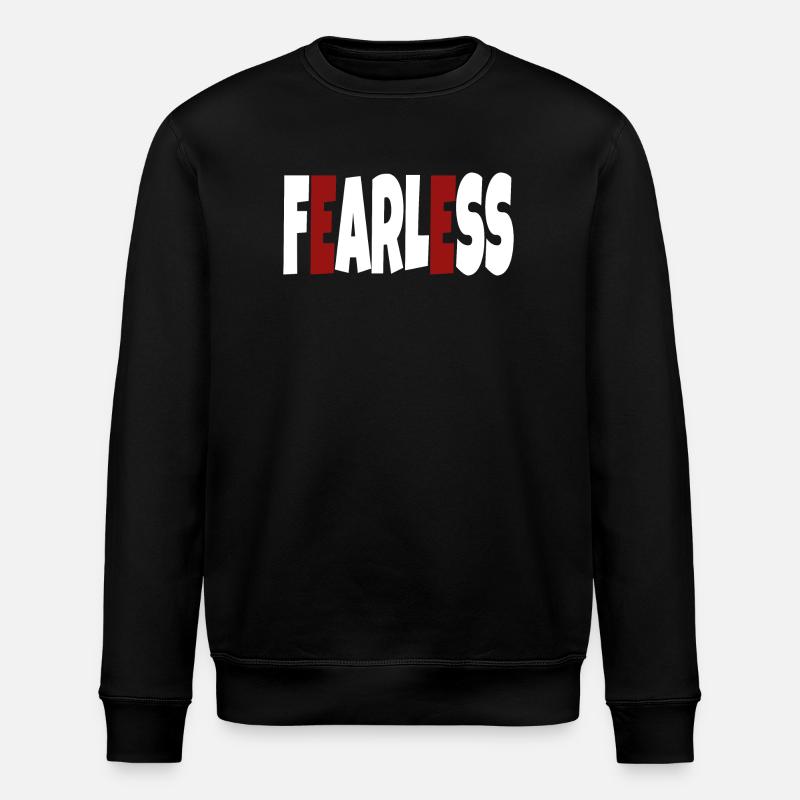 Furchtlos - einfacher Text - Stanley/Stella Unisex Bio-Sweatshirt ROLLER - Schwarz