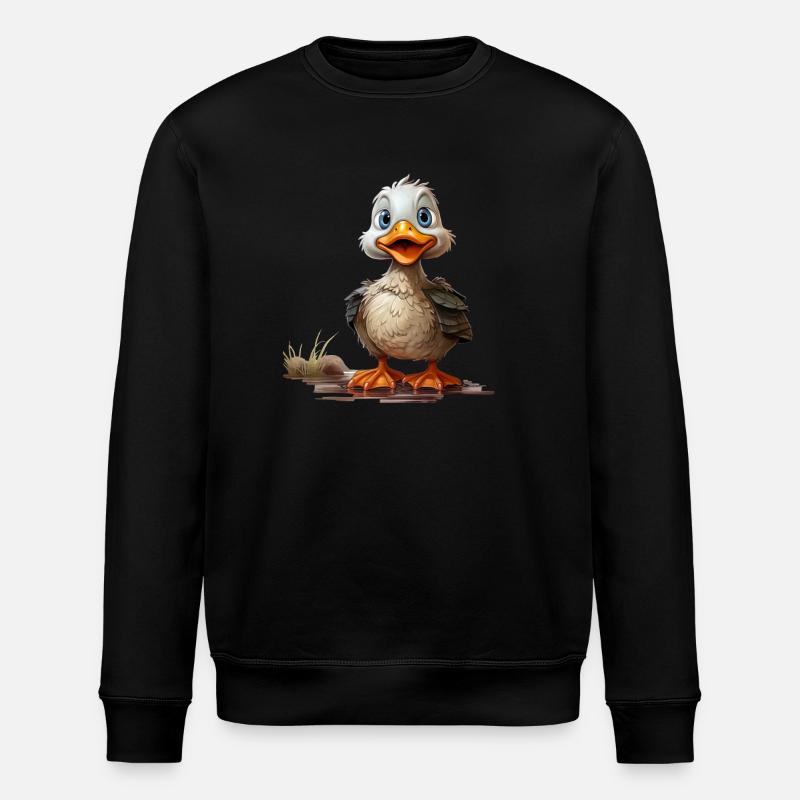 Lustiges Entchen - Stanley/Stella Unisex Bio-Sweatshirt ROLLER - Schwarz