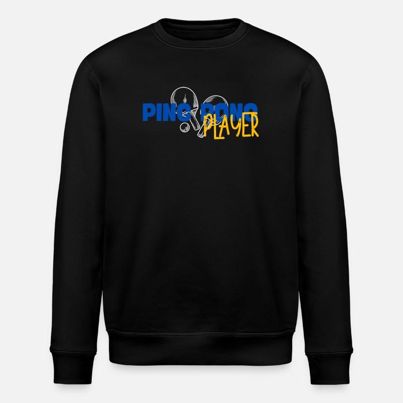 Ping Pong Player - Stanley/Stella ROLLER Unisex Organic Sweatshirt - black