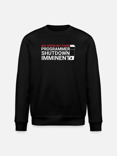 Programmers generate code from coffee - Stanley/Stella ROLLER Unisex Organic Sweatshirt - black