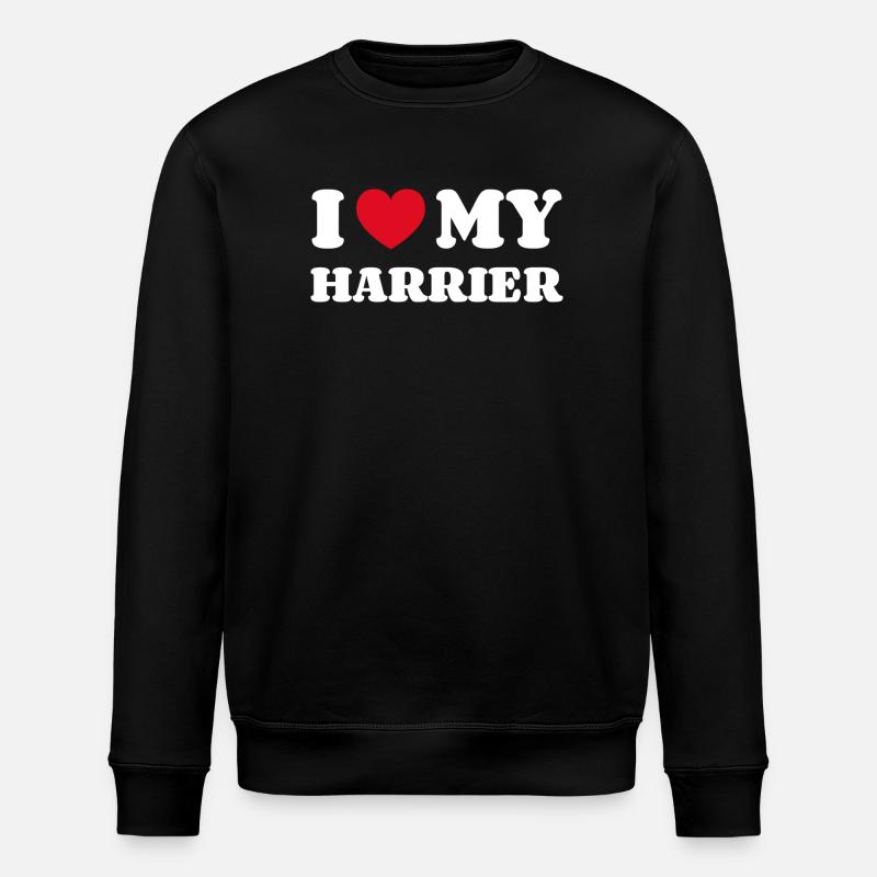 I Love My Harrier - Stanley/Stella ROLLER Unisex Organic Sweatshirt - black