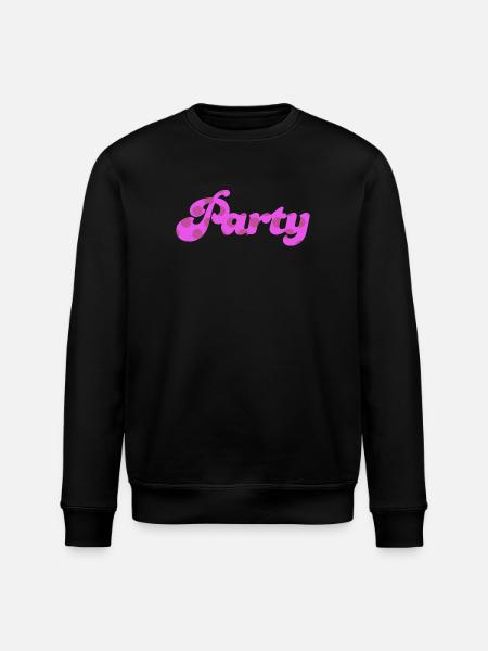 Party Points Dots Retro Pink Celebrate Sixties Fun 60 - Stanley/Stella ROLLER Unisex Organic Sweatshirt - black