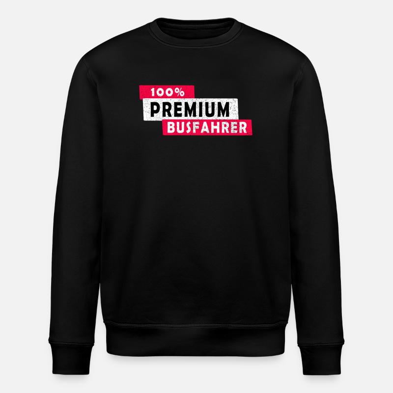 100% Premium Busfahrer Design / Geschenkidee - Stanley/Stella Unisex Bio-Sweatshirt ROLLER - Schwarz