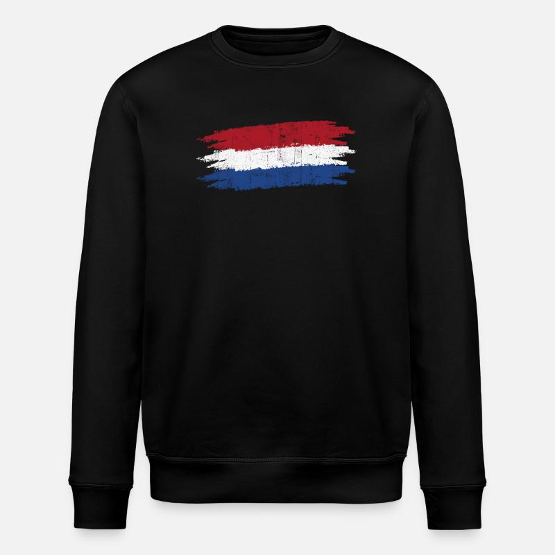 Drapeau néerlandais coups de pinceau Tee - Sweat bio ROLLER Stanley/Stella Unisexe - noir