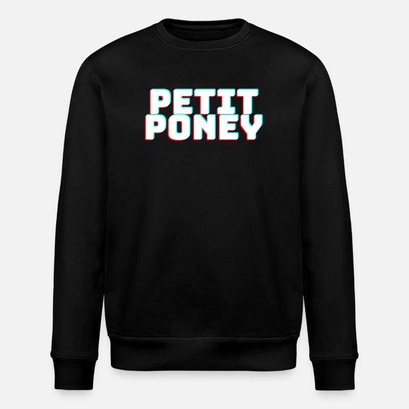 Petit poney - Sweat bio ROLLER Stanley/Stella Unisexe - noir