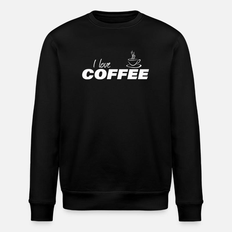 I LOVE COFFEE - Stanley/Stella Unisex Bio-Sweatshirt ROLLER - Schwarz