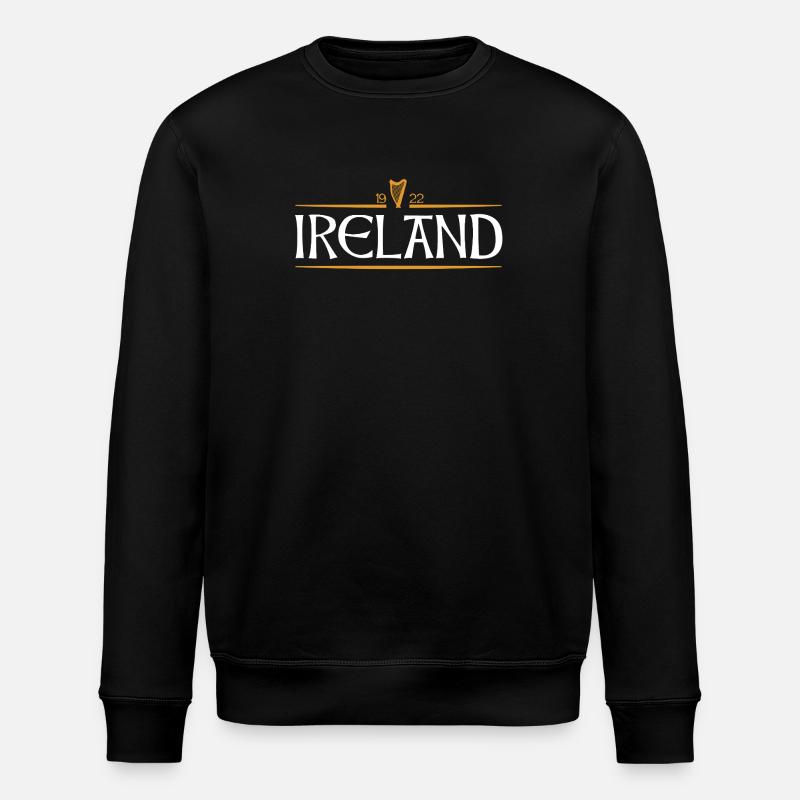 Ireland - Irland - Ire - irisch - Harfe - Stanley/Stella Unisex Bio-Sweatshirt ROLLER - Schwarz