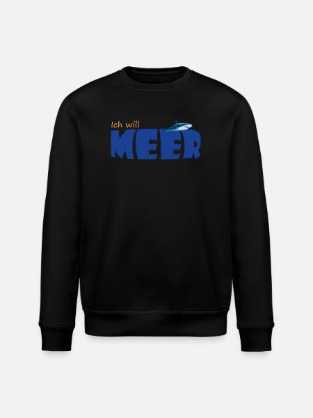 ICH WILL MEER - Stanley/Stella Unisex Bio-Sweatshirt ROLLER - Schwarz