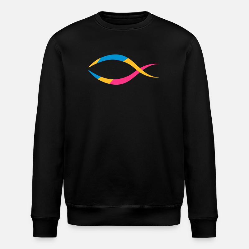 le poisson comme un symbole chrétien - Sweat bio ROLLER Stanley/Stella Unisexe - noir