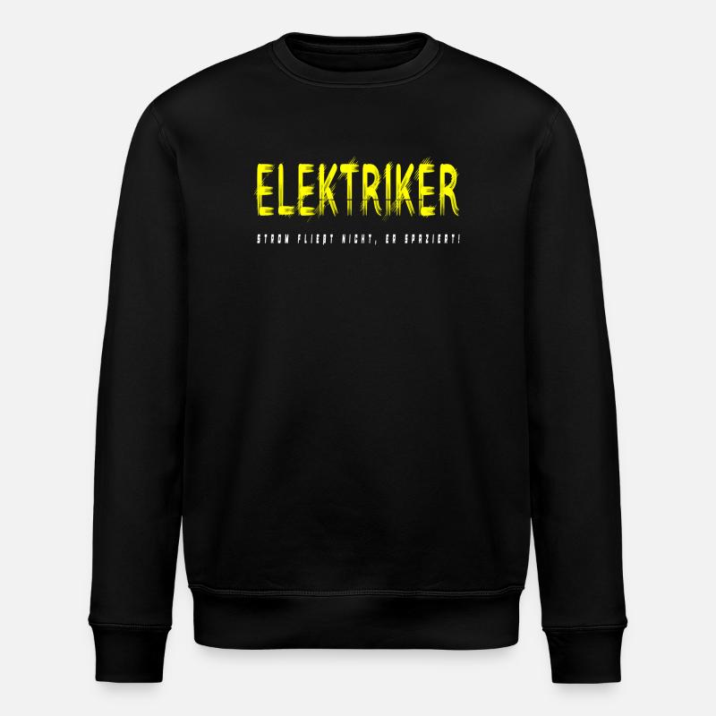 Elektriker Handwerker Design - Stanley/Stella Unisex Bio-Sweatshirt ROLLER - Schwarz
