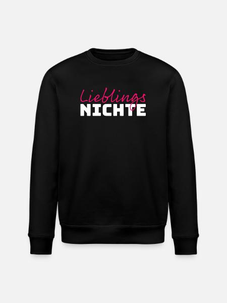 Lieblingsnichte Tshirt pink white - Stanley/Stella Unisex Bio-Sweatshirt ROLLER - Schwarz