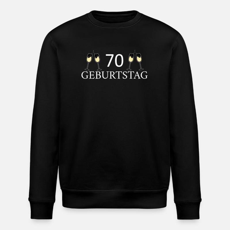 70th Birthday 70 Years - Stanley/Stella ROLLER Unisex Organic Sweatshirt - black