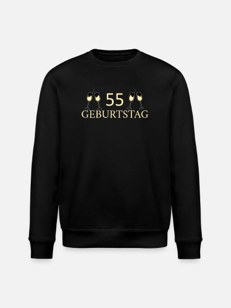 55th birthday 55 years - Stanley/Stella ROLLER Unisex Organic Sweatshirt - black