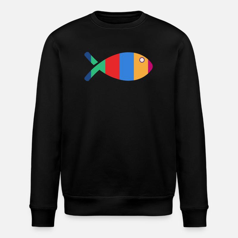 FISH - Stanley/Stella ROLLER Unisex Organic Sweatshirt - black